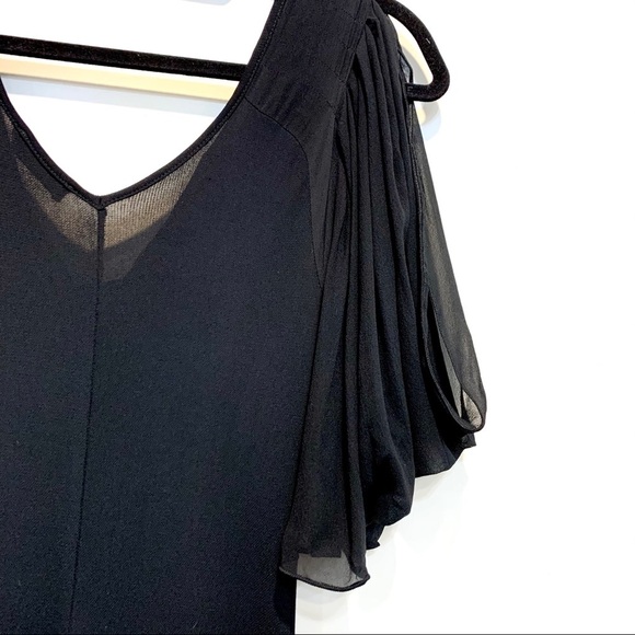 Emporio Armani Black Cowl Neck Cold Shoulder Dress - Picture 8 of 10
